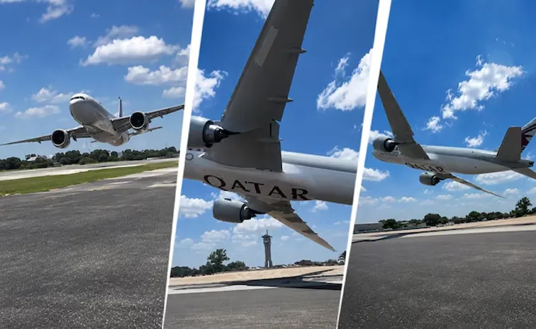 Boeing 777 nearly clipped the ground during an unusually low flyover in Texas