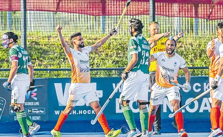 Indian team defeats Pakistan in Mens Pro Hockey League tournament