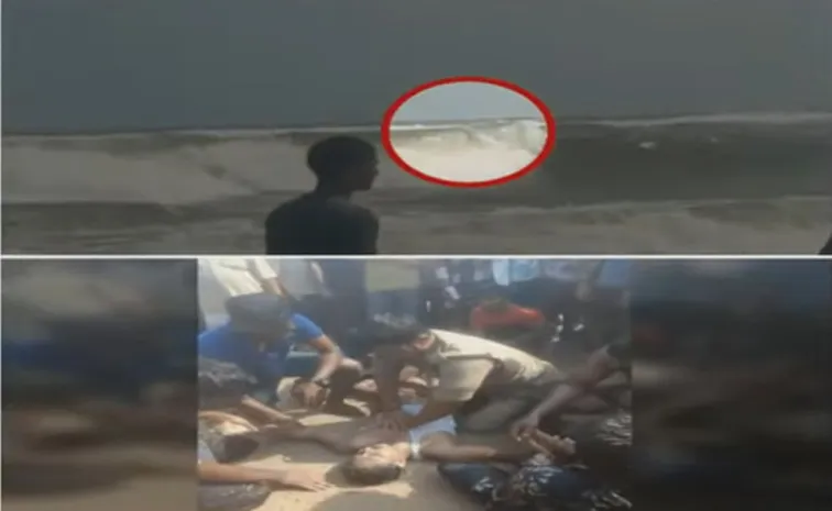 పేరుపాలెం బీచ్‌లో తీవ్ర విషాదం