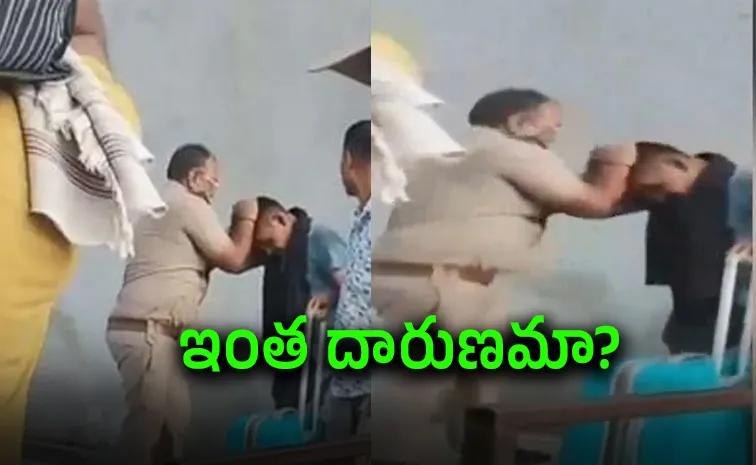 రైల్వేస్టేషన్‌లో హైడ్రామా.. ప్రయాణికుడికి చితకబాదిన ఎస్‌ఐ