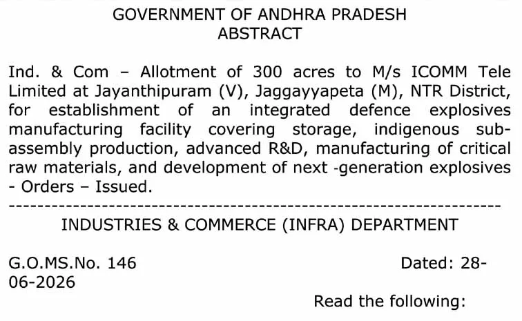 State government to provide infrastructure for real estate project in Naidupeta