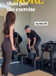 Woman shares her 85 year old dads incredible progress at the gym
