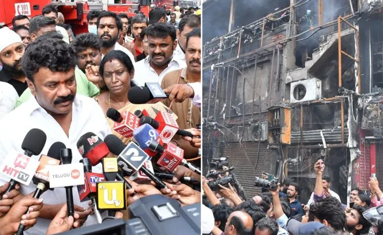 Talasani Srinivas Yadav Visits Fire Affected Families