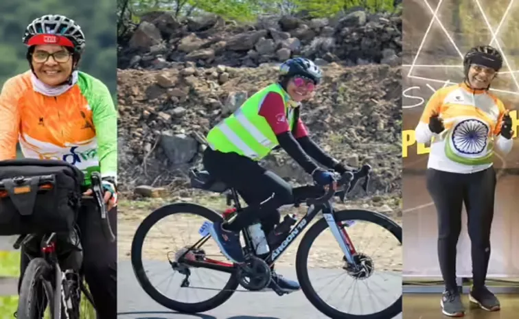 Jaipur 60 years old Renu Singhi has cycled 150,000 km across India and the world