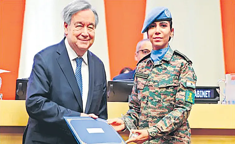 Major Abhilasha Barak Honoured With UN Military Gender Advocate Award