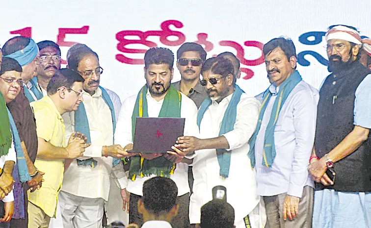 CM Revanth Reddy at Khammam Rythu Ashirvada Sabha
