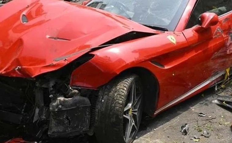 Hyderabad Filmnagar Ferrari Car Accident