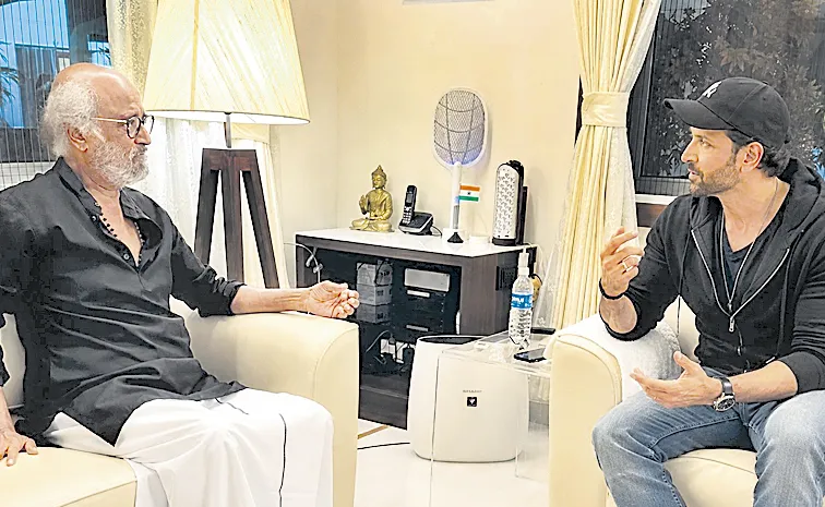 Hrithik Roshan recently met Rajinikanth at his house