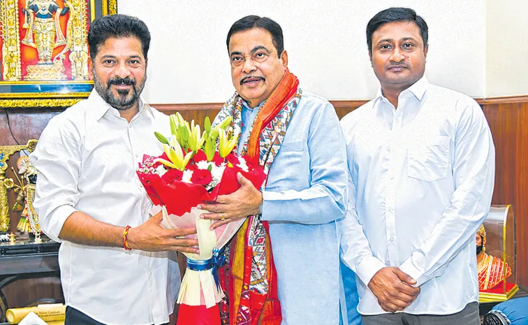 CM Revanth Reddy appeals to Union Minister Nitin Gadkari On RRR