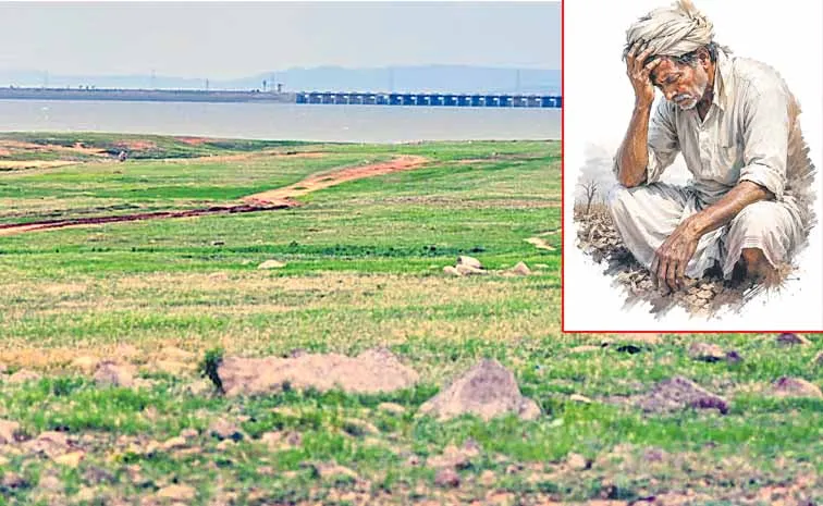 Farmers under Nagarjunasagar project area are deeply worried due to lack of water