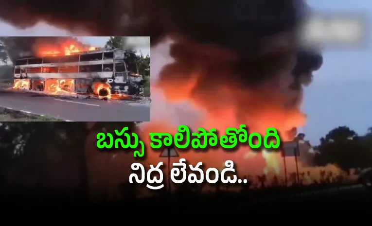 Bus catches fire on Tamil Nadu highway 