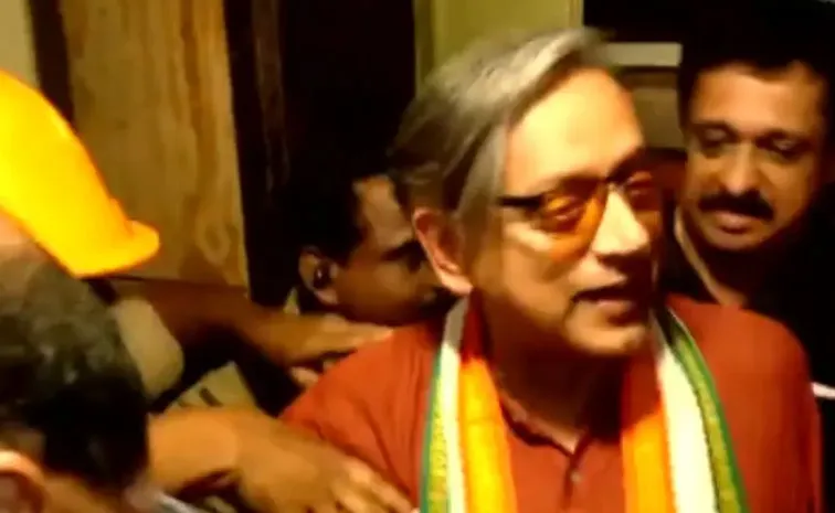 Shashi Tharoor trapped in hotel lift in Thiruvananthapuram