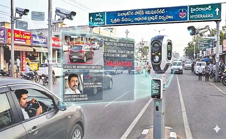 Traffic Challans Issued Using Artificial Intelligence Hyderabad Telangana