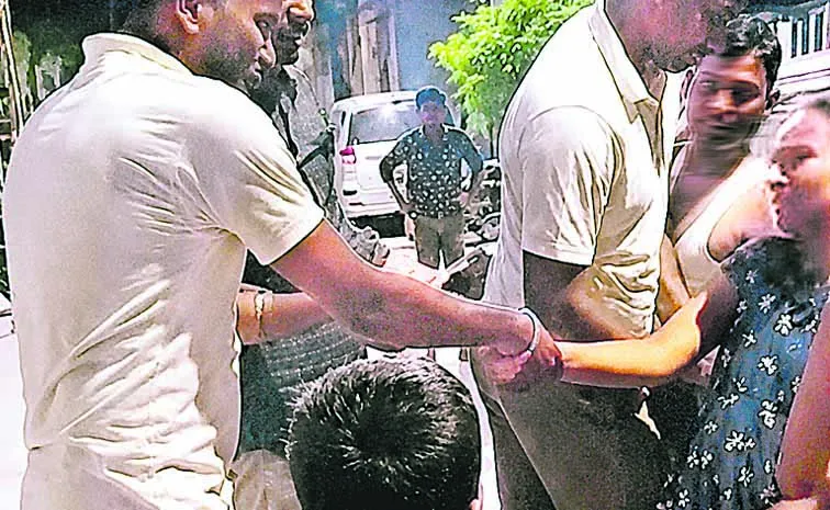 Inappropriate behavior towards KV Reddy wife during his arrest