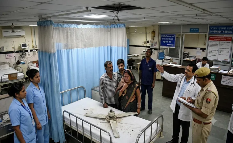 Ceiling fan falls on patient in Delhi hospital emergency ward