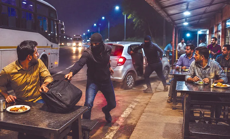 Vijayawada To Hyderabad highway Hotel Theft Trap
