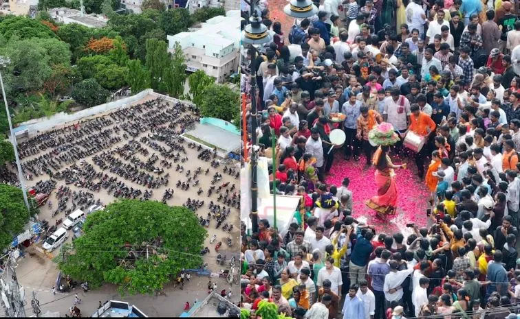 Hyderabad traffic police deploy drones to manage Bonalu traffic at Golconda Fort