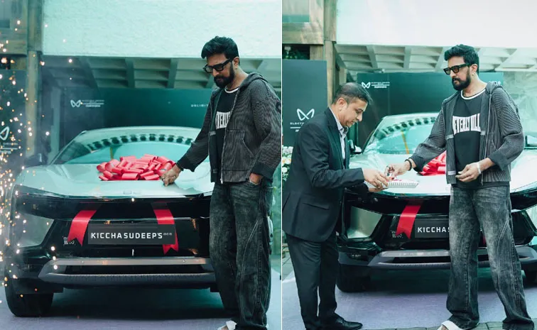 Actor Kiccha Sudeep Brings Home Mahindra BE 6 Electric SUV