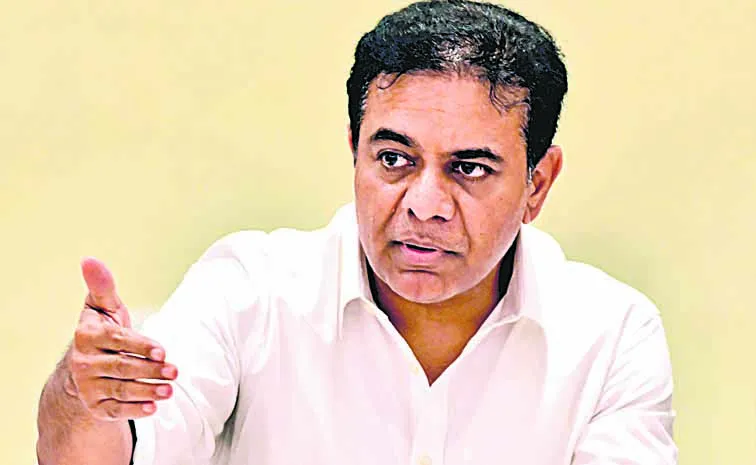 BRS Working President KTR in a chat with the media
