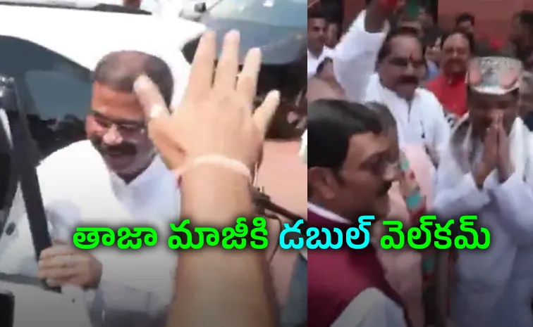 Double Welcome for Dharmendra Pradhan: Video