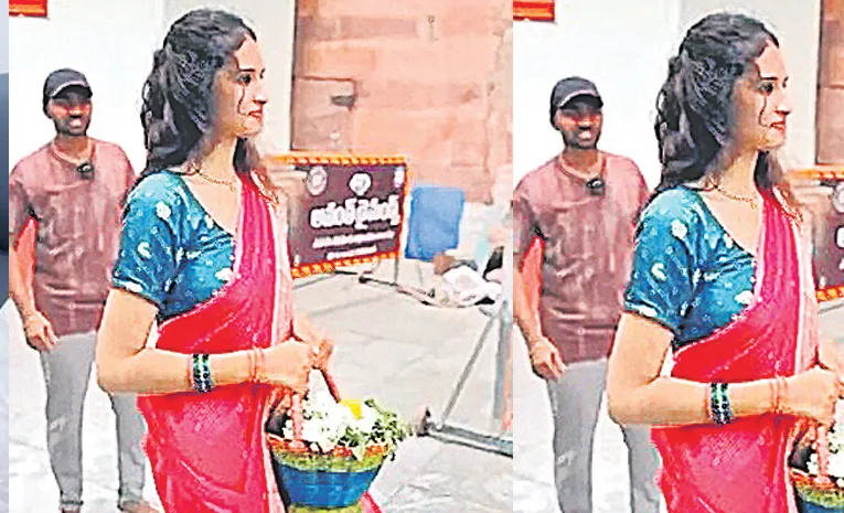 Saree Promotion Reels in Temple Spark Controversy