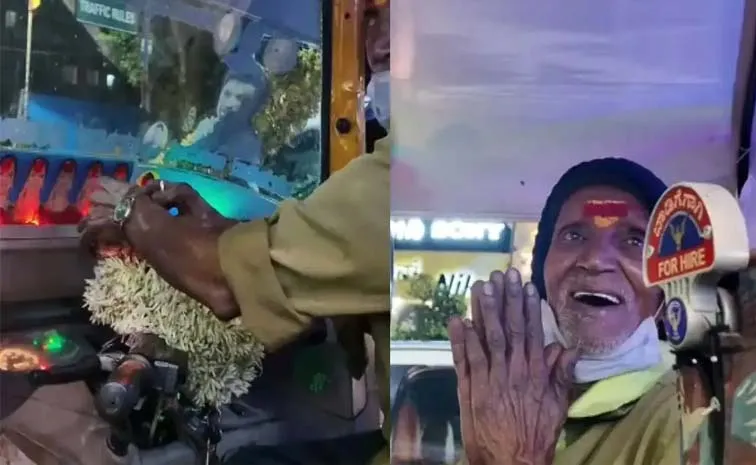 Bengaluru Auto Driver Fills His Rickshaw With Late Wifes Photos Goes Viral