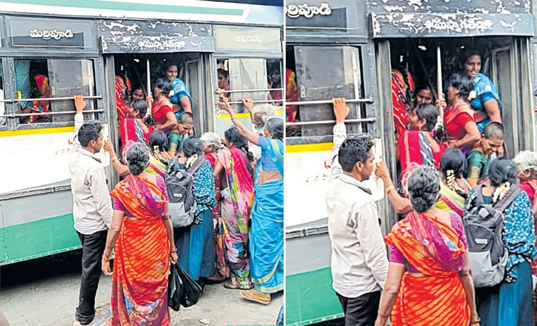 APSRTC Driver Refuses To Drive Overcrowded Bus