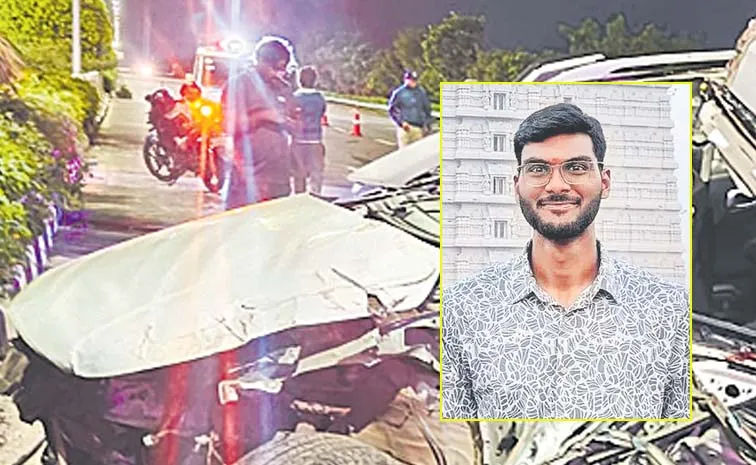 Car Accident In Pedda Golkonda ORR Road Shamshabad Hyderabad