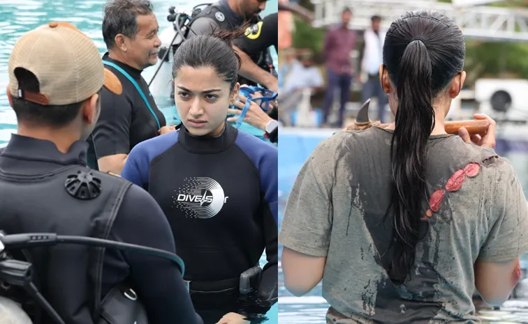 Rashmika Mandanna Daring Action Sequence for Mysaa Movie