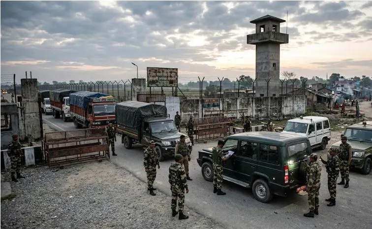Security tightened Bihar Madhubani tension in Nepal
