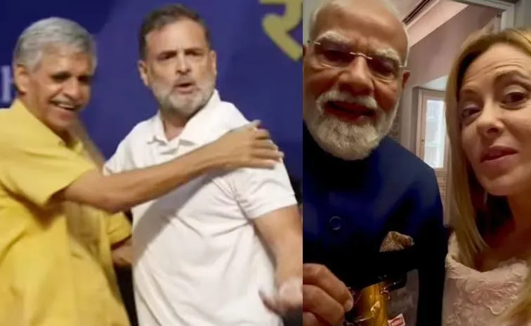 Meloni Mention Modi Target: Rahul Sandeep Dikshit Hug Triggers Heat