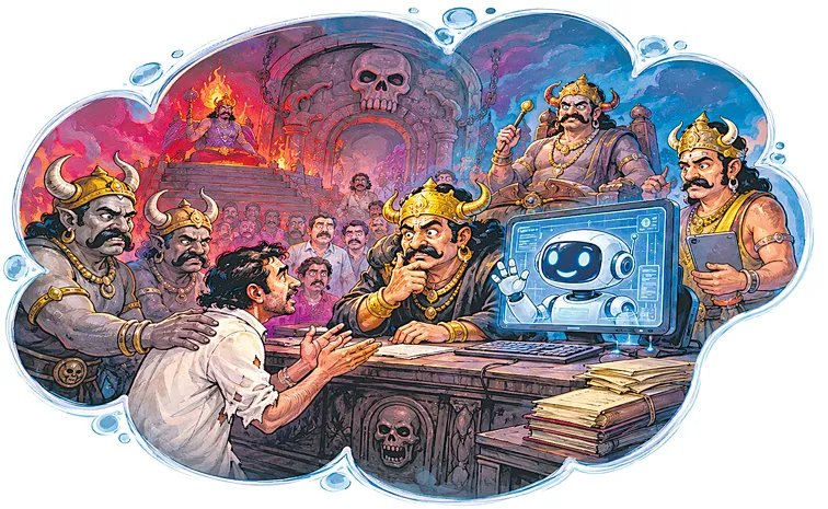 Artificial Intelligence Entry in Yamalokam says Hell Post