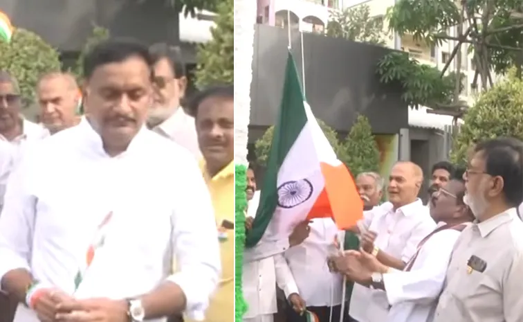 జెండా ఆవిష్కరణలో అపశ్రుతి.. వెంటనే జారుకున్న ఎంపీ