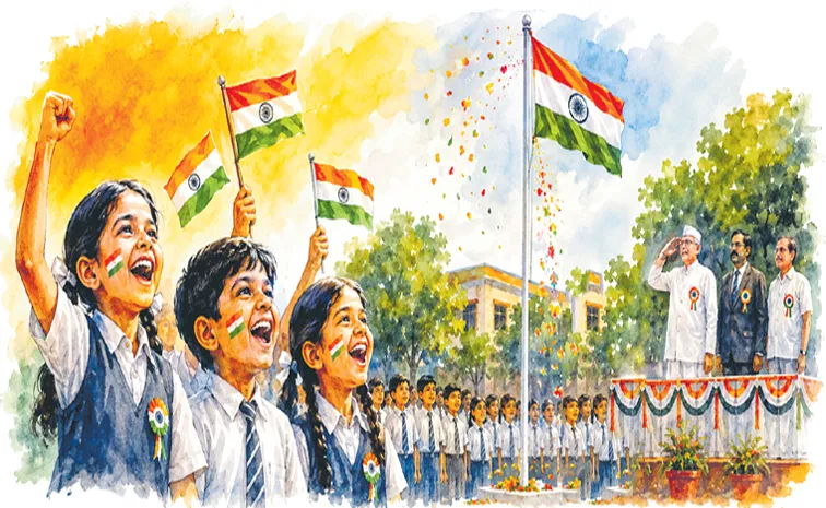 Schools organise various activities to nurture patriotism, Sakshi special