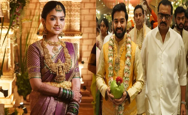 Tollywood stars at Producer Bandla Ganesh Daughter Janani Marriage