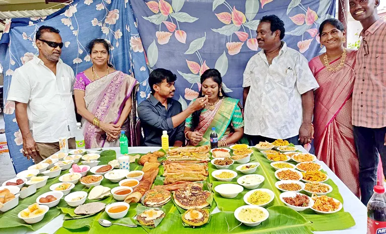 100 Dishes Served to Son in Law Anakapalle