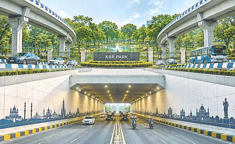 Hyderabad KBR Park H-City Project Traffic Flyovers Underpasses