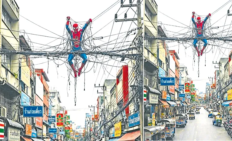 Spider Man Cant Handle Bengaluru’s Tangled Cables