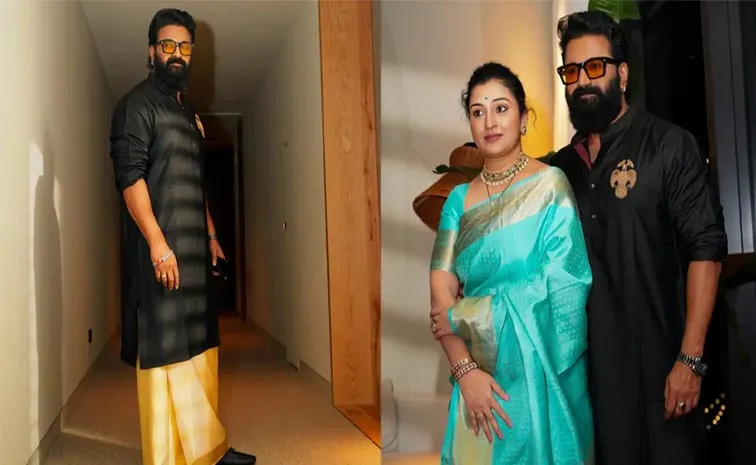 Fashion: Rishab Shettys IIFM Look: Black Kurta With Gandaberunda Motif
