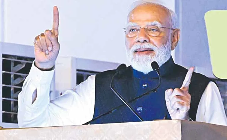 Prime Minister Modi at the inauguration of Bhogapuram Airport