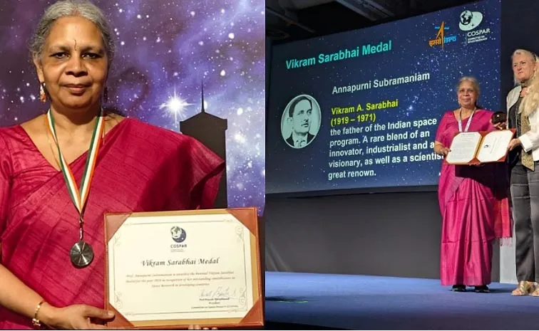 annapurni subramaniam wins cospar vikram sarabhai medal