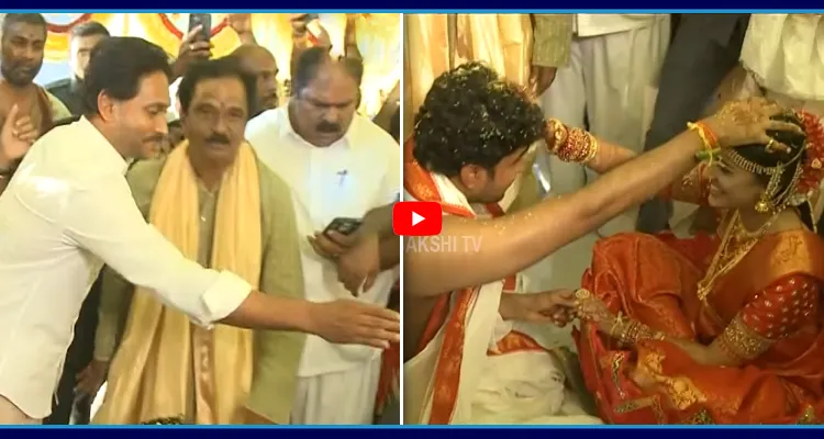 హైదరాబాద్ లో నూతన వధూవరులను ఆశీర్వదించిన YS జగన్