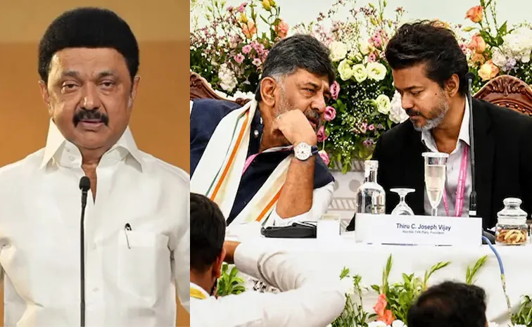 DMK Targets CM Vijay stays silent On Mekedatu And Cauvery
