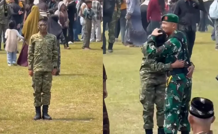 A Hug That Worked Like Magic: Commander Consoles Lonely Soldier at Graduation
