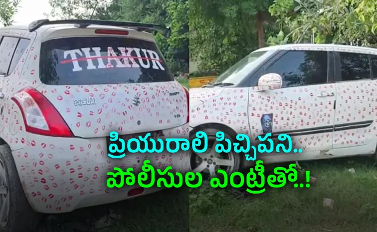 Girlfriend leaves 3,400 kiss marks on car