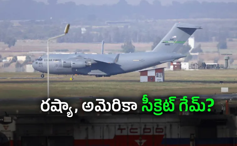us military aircraft boeing globemaster lands in moscow