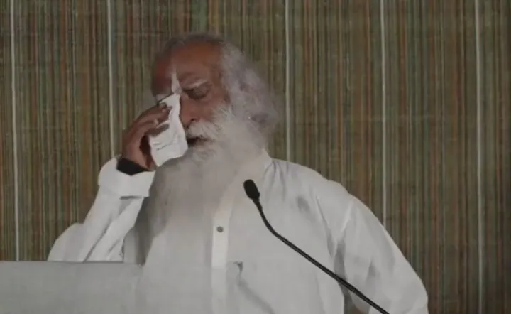 Sadhguru breaks down gloom at Isha camp