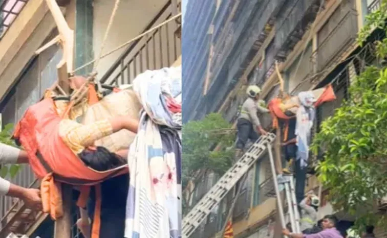 Woman fell from the 10th floor At Mumbai Video Viral6