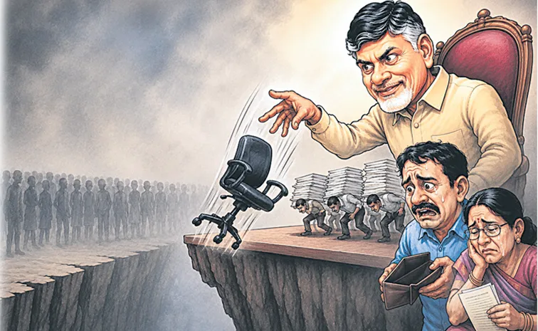 Chandrababu TDP alliance Govt Fraud To Employees