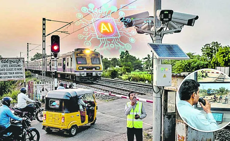 AI based surveillance cameras at non interlocking level crossings